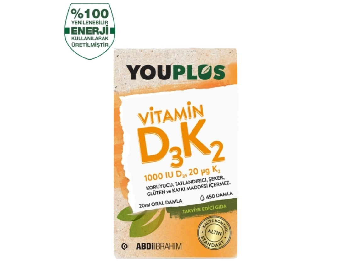 Youplus Vitamin D3K2 20 Damla