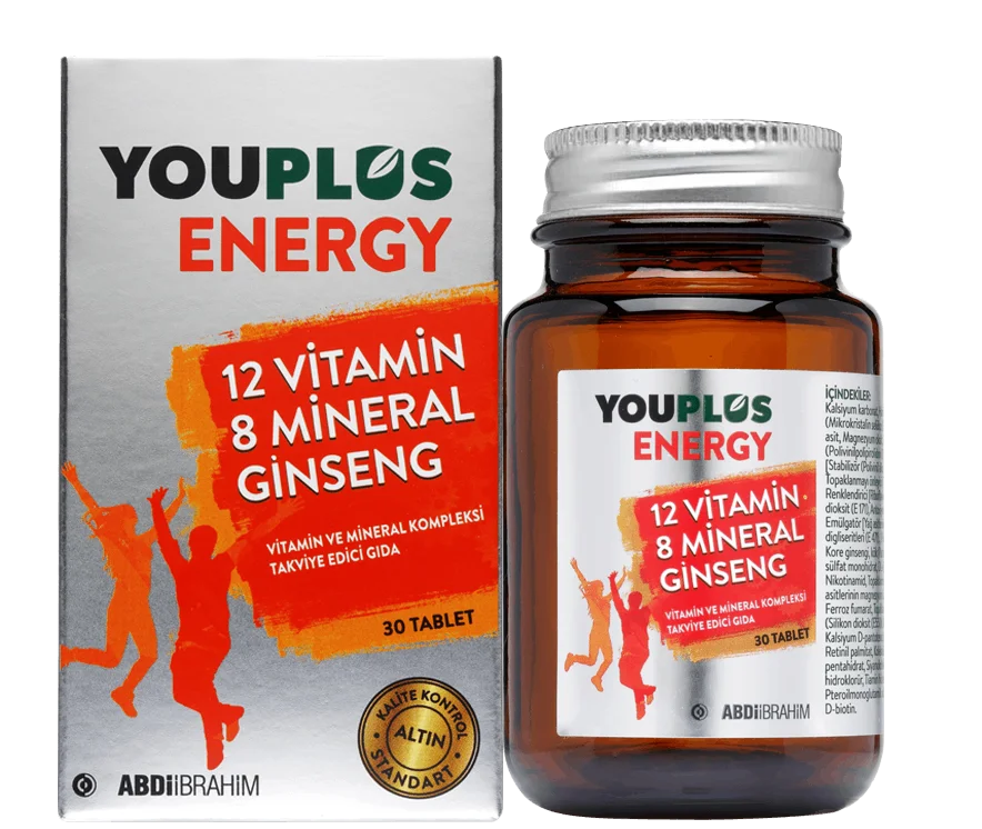 Youplus Energy Vitamin ve Mineral Kompleksi 30 Tablet